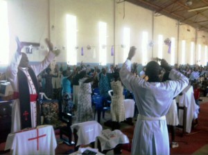 Praise in St Peter's Cathedral, Soroti