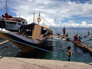 The outrigger canoe to Capul