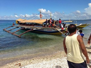 Canoe landing at Capul