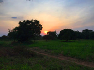 Sunset in the village